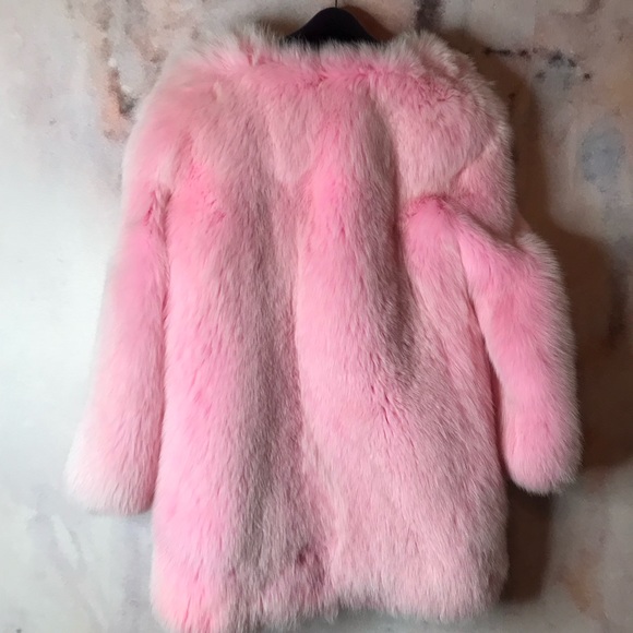 Pink Fox Fur Coat - Picture 3 of 3